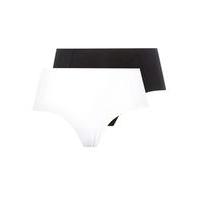 Black And White Control Knickers 2 Pack, Black/White