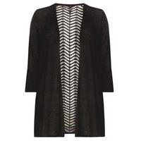 Black Pattern Back Cardigan., Black