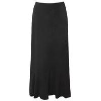 black frill hem maxi skirt black