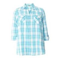 Blue Pear Fit Check Shirt, Turquoise