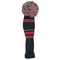 Black & Red Pom Pom Golf Club Head Cover