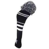 Black & White Pom Pom Golf Driver Head Cover