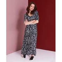 Black/Ivory Jersey Maxi Dress - L52