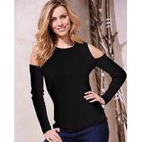 Black Cold Shoulder Jumper