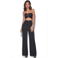 Black Bandeau Jumpsuit