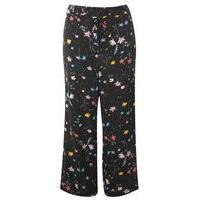 black floral print wide leg trousers others