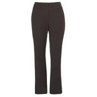 black straight leg trousers black