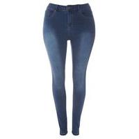 Blue Midwash Ultra Stretch Skinny Jeans, Mid Blue