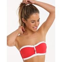 Block Party Bandeau Bustier - Chilli Red