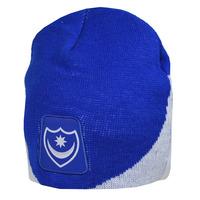 bluewhite portsmouth fc knitted beanie hat