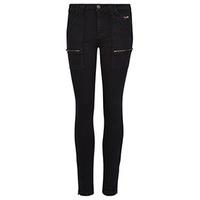 Black Skinny Biker Jeans