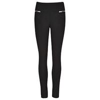 Black Zip Detail Skinny Trousers