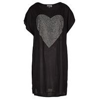 Black Studded Heart Tunic Top