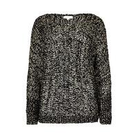 black gold fine knit jumper