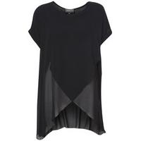 Black Oversized Asymmetric Hem T-Shirt