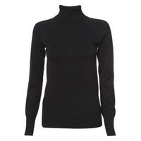 Black Roll Neck Fine Knit Jumper