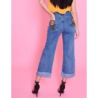 BLOCK - Denim Oversized Embellished Jeans