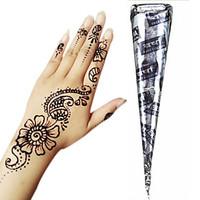 black herbal henna cones temporary tattoo kit body art mehandi ink hin ...