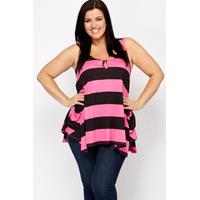 Black/Pink Striped Vest