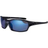 BLOC EYEWEAR DAYTONA SHINY BLACK SUNGLASSES (BLUE MIRROR/CAT 3 LENS)