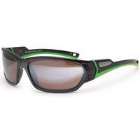 BLOC EYEWEAR SCORPION BLACK GREEN FRAME JUNIOR SUNGLASSES (S15 GREY CAT 3 LENS)