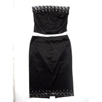 black warehouse 2 piece set warehouse size 12 black knee length skirt