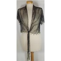 blank london one size black crystal shrug