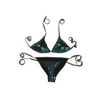 Blue Mermaid Shimmer Scales Bikini - Size: One Size