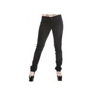 Black Stretch Skinny Jeans - Size: Waist 26"