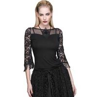 Black Rose 3/4 Sleeve Top - Size: S