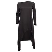 Black Asymmetrical Extra Length Top - Size: 3XL