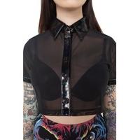 Black Better Locked Up than Knocked Up Collared Shirt - Size: XL