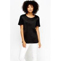 Black Scuba Contrast Top