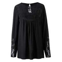 Black Victoriana Lace Blouse