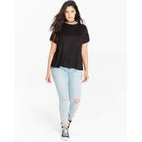 Black Short Sleeve Swing T-shirt