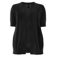 Black Short Sleeve Cardigan, Black