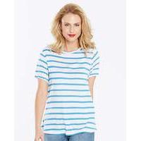 blue stripe short sleeve swing t shirt