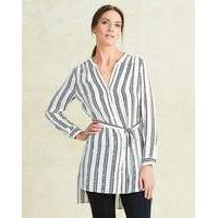 Black/White Stripe Belted Tunic