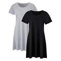 Black/Grey Pack 2 Swing Tunics