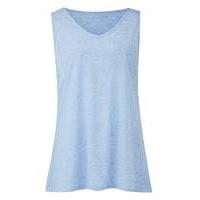 Blue Linen Mix Vest