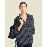 Black/White Long Sleeve Stripe Shirt