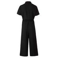 Black Shirt Culotte Jumpsuit