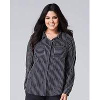 Black/White Long Sleeve Stripe Shirt