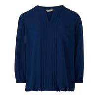 Blue Pleat Detail Blouse