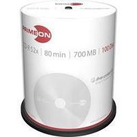 Blank CD-R 80 700 MB Primeon 2761103 100 pc(s) Spindle Silver matte surface