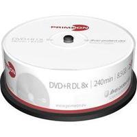 Blank DVD+R DL 8.5 GB Primeon 2761251 25 pc(s) Spindle Silver matte surface