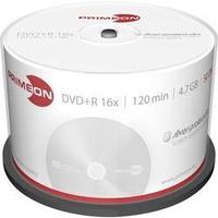 blank dvdr 47 gb primeon 2761224 50 pcs spindle silver matte surface