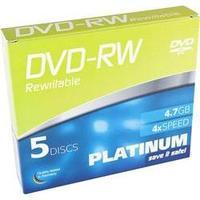 blan dvd rw 47 gb platinum 102570 5 pcs slim case rewritable