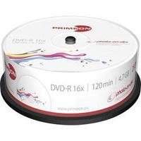 blank dvd r 47 gb primeon 2761205 25 pcs spindle printable