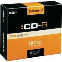 blank cd r 80 700 mb intenso 1001622 10 pcs slim case